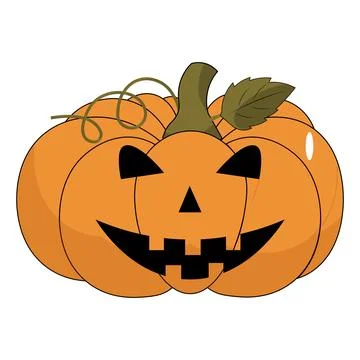 Halloween Jack-o-lantern pumpkin illustration vectors isolated on white bac.. Stock Illustration