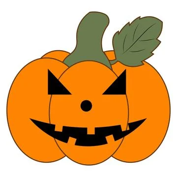 Halloween Jack-o-lantern pumpkin illustration vectors isolated on white bac.. Stock Illustration