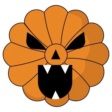 Halloween Jack-o-lantern pumpkin illustration vectors isolated on white bac.. Stock Illustration