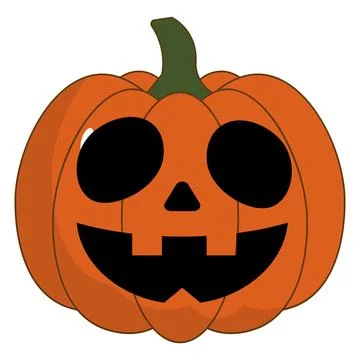 Halloween Jack-o-lantern pumpkin illustration vectors isolated on white bac.. Stock Illustration
