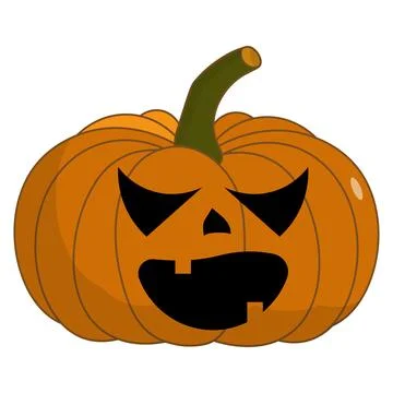 Halloween Jack-o-lantern pumpkin illustration vectors isolated on white bac.. Stock Illustration