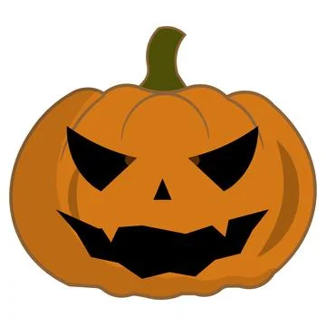 Halloween Jack-o-lantern pumpkin illustration vectors isolated on white bac.. Stock Illustration