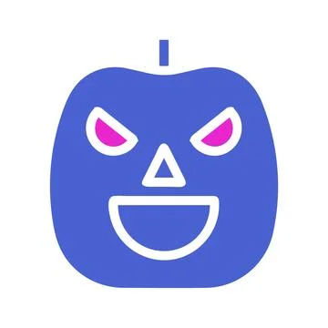 Halloween Jack-o'-lantern simple minimal style Stock Illustration