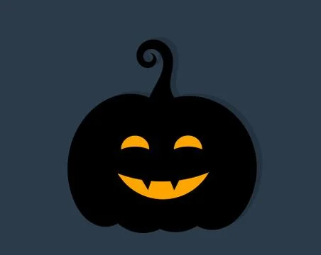 Halloween Jack O' Lantern vampire pumpkin. Vector illustration Stock Illustration