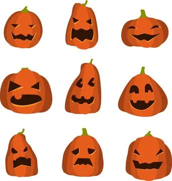 Halloween Jack o Lantern Vector Pack Stock Illustration