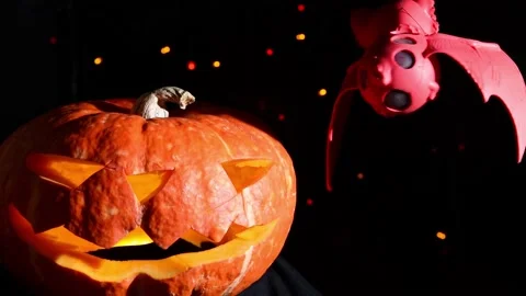 Halloween jack pumpkin Stock Footage 161937682