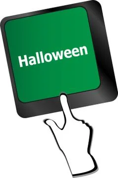 Halloween key on computer keyboard keys isolated Stock Illustration