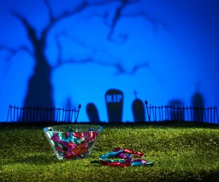 Halloween landscape Stock Photos