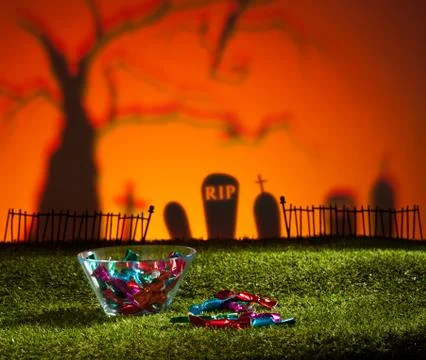Halloween landscape Stock Photos