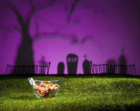 Halloween landscape Stock Photos