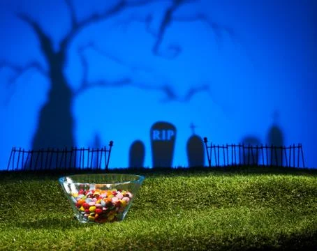 Halloween landscape Stock Photos