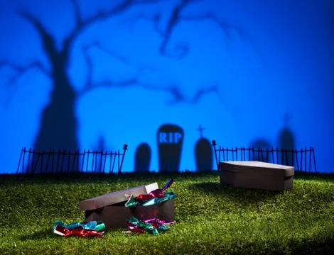 Halloween landscape Stock Photos