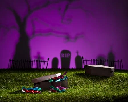 Halloween landscape Stock Photos