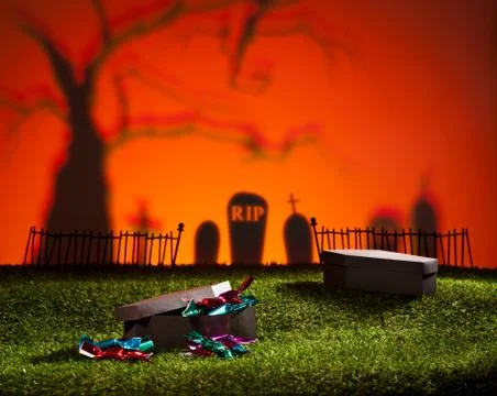 Halloween landscape 스톡 사진