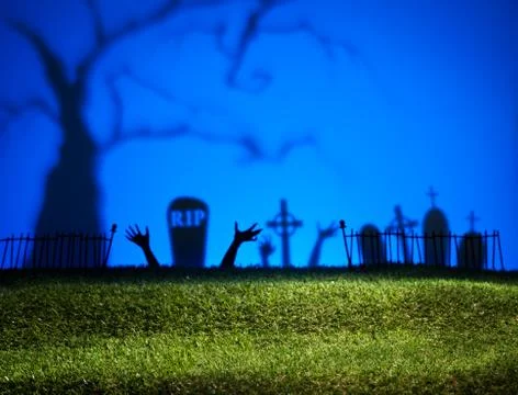 Halloween landscape Stock Photos