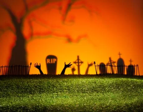 Halloween landscape Stock Photos