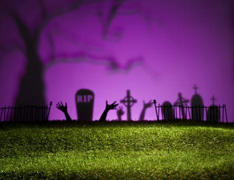 Halloween landscape Stock Photos