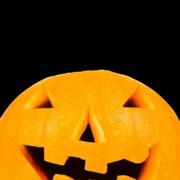 Halloween lantern with clipping path and copyspace Stock Photos