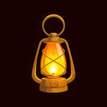 Halloween lantern lamp for scary horror game asset Stock Illustration