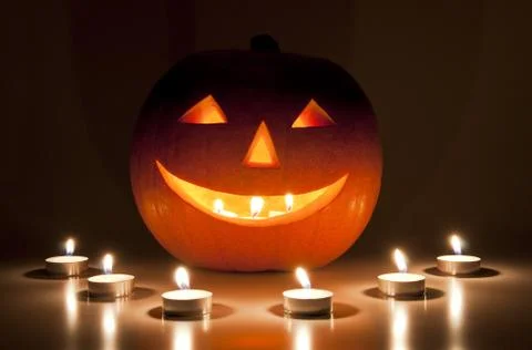 Halloween lantern Stockfoto's
