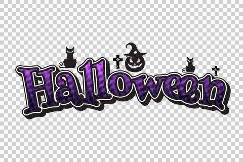Halloween lettering typography creative design eps 10 Stock Illustration