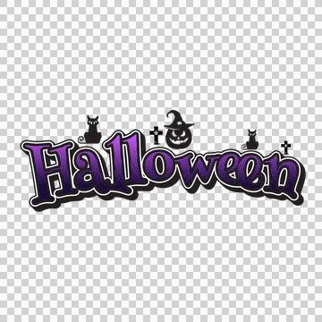 Halloween lettering typography creative design eps 10 Stock Illustration