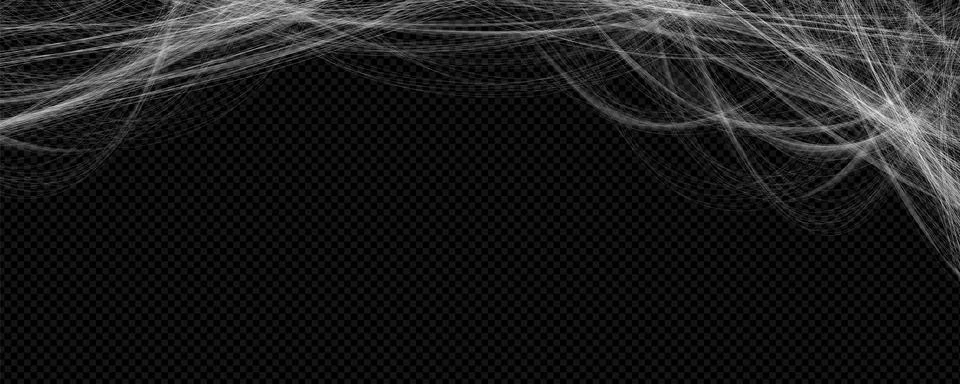 Halloween line cobweb effect vector horror frame Stock Illustration