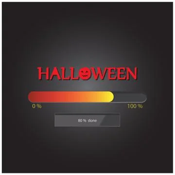 Halloween loading background. Stock Illustration