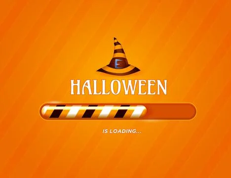 Halloween loading bar, holiday load indicator Stock Illustration