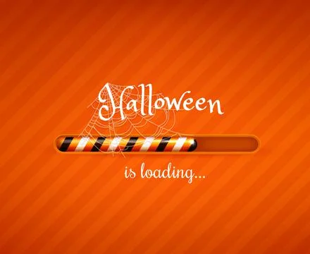 Halloween loading bar, horror holiday party load Stock Illustration