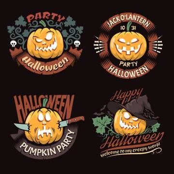 Halloween logo Stock Illustration