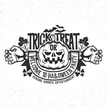Halloween logo Illustrazione stock
