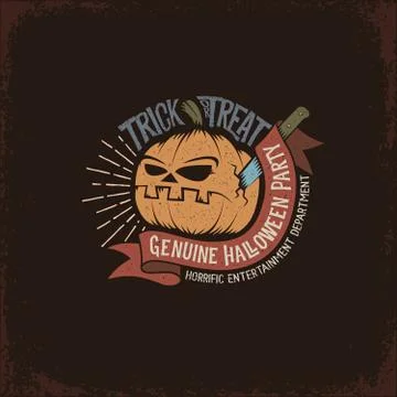 Halloween logo Illustrazione stock