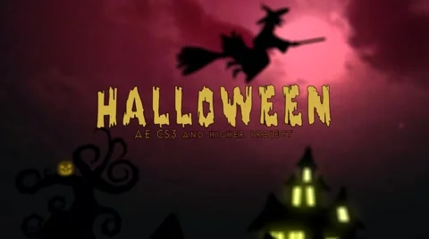 Halloween Logo Reveal Stock After Effects