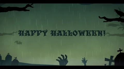 Halloween Logo Reveal After Effects stock