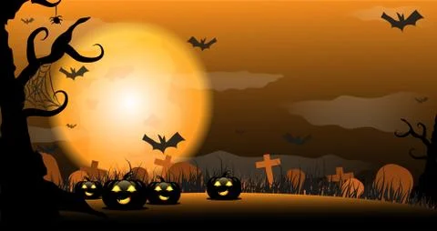 Halloween long bg 库存插图