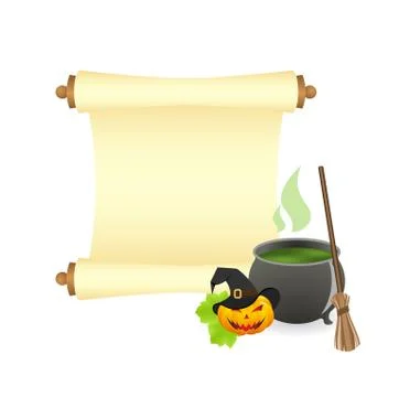 Halloween manuscript Illustrazione stock