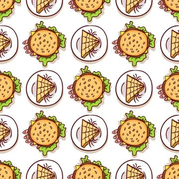Halloween meal seamless pattern Illustrazione stock