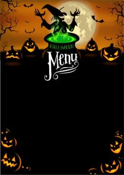 Halloween Menu Template Stock Illustration