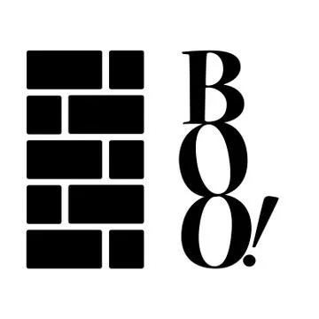 Halloween message Boo! Illustrazione stock