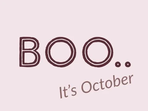 Halloween message Boo! Illustrazione stock