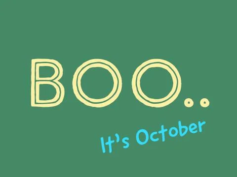 Halloween message Boo! Illustrazione stock