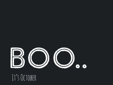 Halloween message Boo! Illustrazione stock