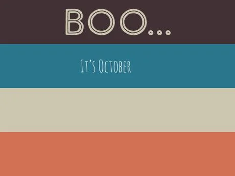 Halloween message Boo! Illustrazione stock