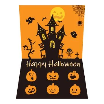 Halloween messagecard Stock Illustration