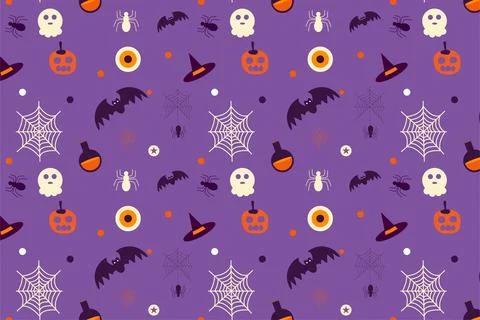 Halloween minimal pattern decoration for book covers and backgrounds. Hallowe Stock Illustration