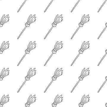 Halloween Monochrome pattern in hand draw style Illustrazione stock