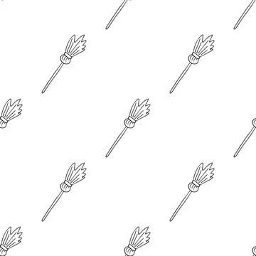 Halloween Monochrome pattern in hand draw style 스톡 일러스트
