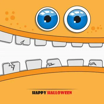 Halloween monster face Stock Illustration