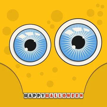 Halloween monster face Stock Illustration